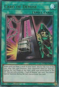 Card of Demise [DUPO-EN050] Ultra Rare | North Game Den