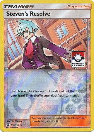 Steven's Resolve (145/168) (League Promo) [Sun & Moon: Celestial Storm] | North Game Den