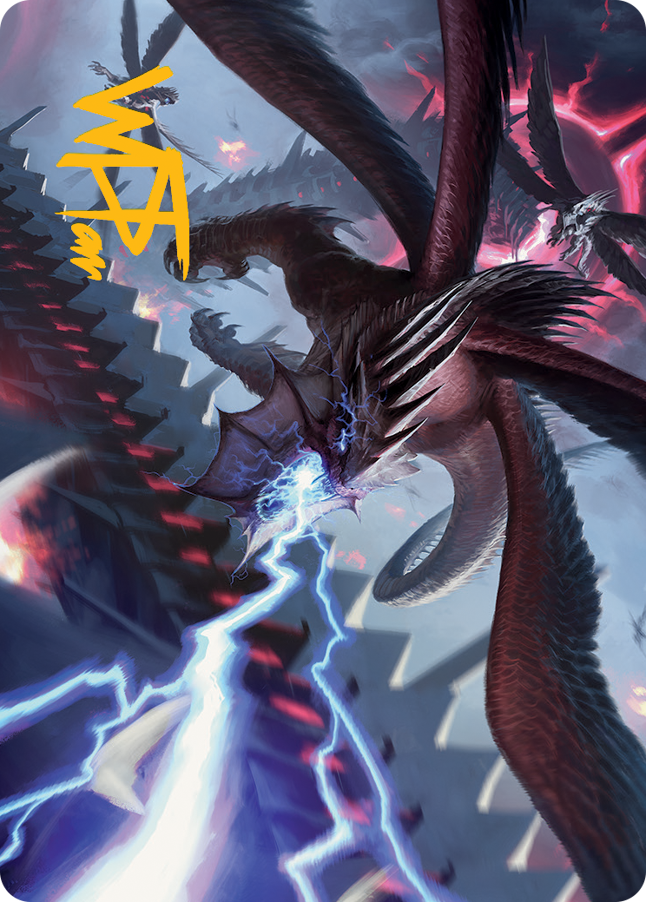 Defiant Thundermaw Art Card (Gold-Stamped Signature) [March of the Machine Art Series] | North Game Den