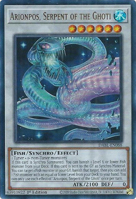 Arionpos, Serpent of the Ghoti [DABL-EN088] Ultra Rare | North Game Den