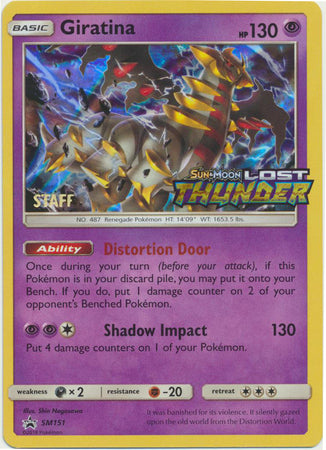 Giratina (SM151) (Staff Prerelease Promo) [Sun & Moon: Black Star Promos] | North Game Den