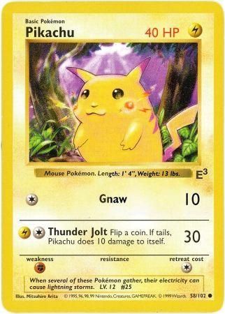 Pikachu (58/102) (E3 Stamped Promo with Red Cheeks) [Miscellaneous Cards] | North Game Den