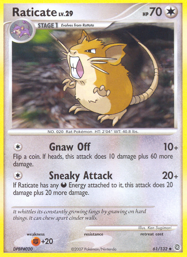 Raticate (61/132) [Diamond & Pearl: Secret Wonders] | North Game Den