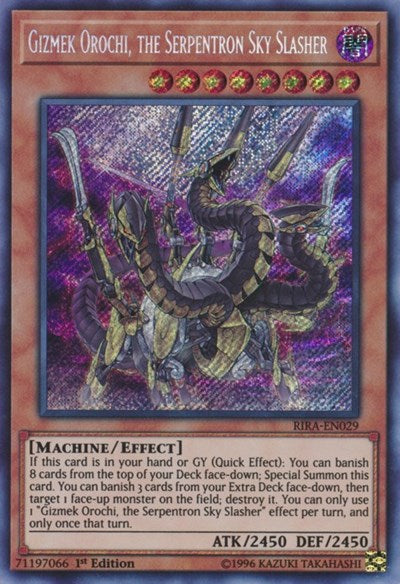 Gizmek Orochi, the Serpentron Sky Slasher [RIRA-EN029] Secret Rare | North Game Den