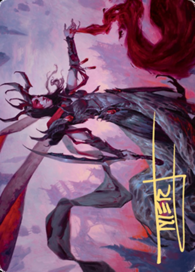 Drana, the Last Bloodchief Art Card (Gold-Stamped Signature) [Zendikar Rising Art Series] | North Game Den