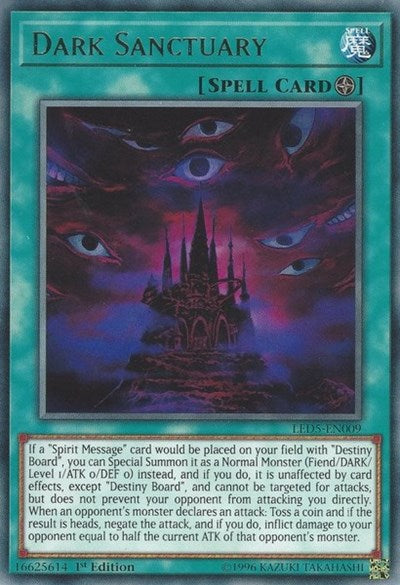 Dark Sanctuary [LED5-EN009] Rare | North Game Den