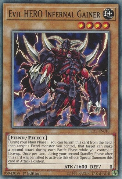Evil HERO Infernal Gainer [LED5-EN018] Common | North Game Den
