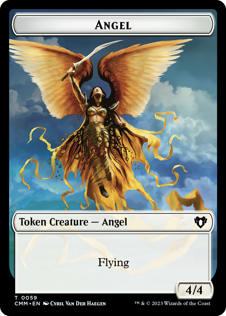 Copy (54) // Angel Double-Sided Token [Commander Masters Tokens] | North Game Den