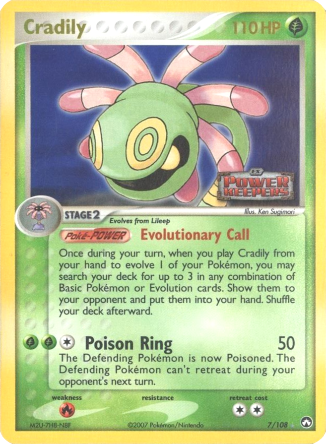 Cradily (7/108) (Stamped) [EX: Power Keepers] | North Game Den