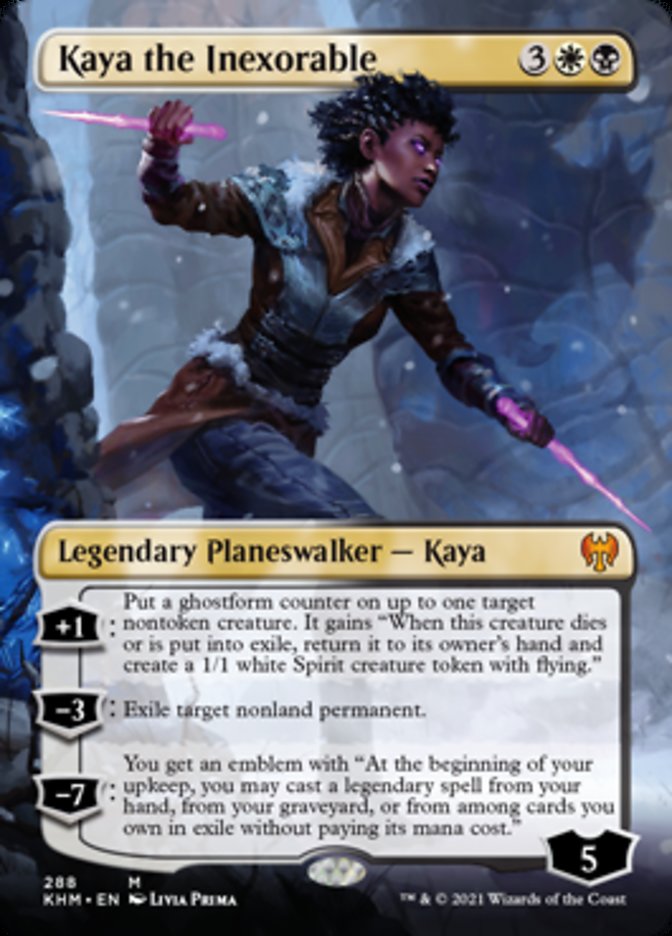 Kaya the Inexorable (Borderless) [Kaldheim] | North Game Den