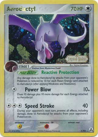 Aerodactyl (1/92) (Stamped) [EX: Legend Maker] | North Game Den