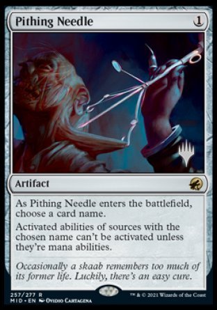 Pithing Needle (Promo Pack) [Innistrad: Midnight Hunt Promos] | North Game Den