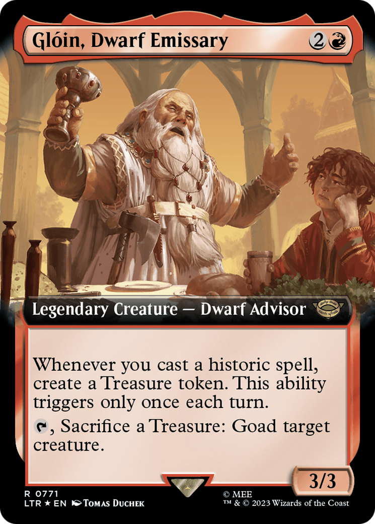 Gloin, Dwarf Emissary (Extended Art) (Surge Foil) [The Lord of the Rings: Tales of Middle-Earth] | North Game Den