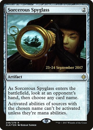 Sorcerous Spyglass [Ixalan Promos] | North Game Den