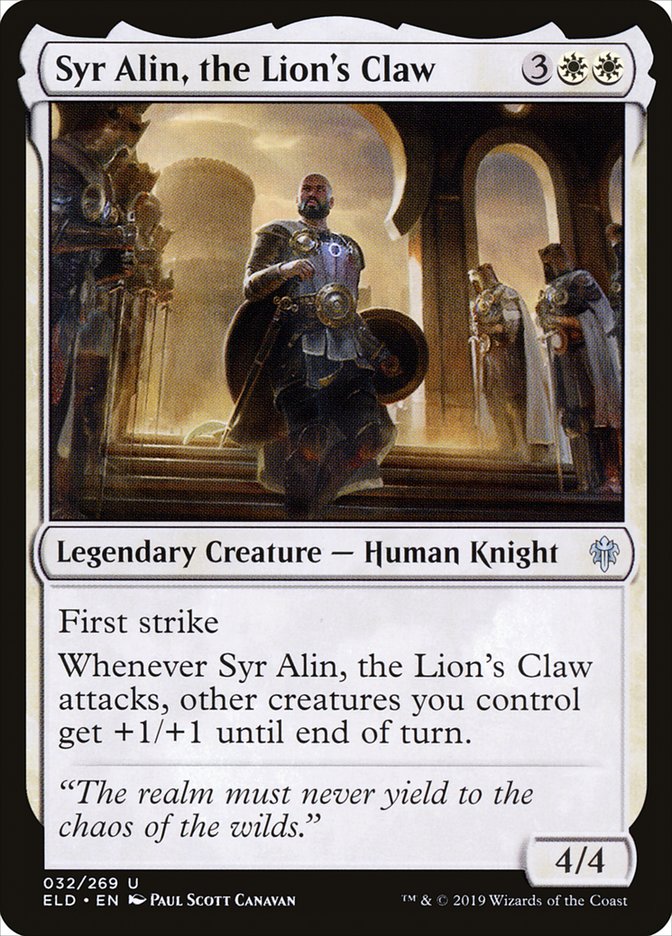Syr Alin, the Lion's Claw [Throne of Eldraine] | North Game Den