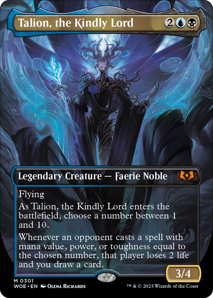 Talion, the Kindly Lord (Borderless Alternate Art) [Wilds of Eldraine] | North Game Den