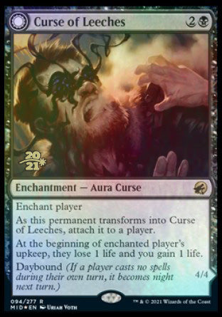 Curse of Leeches // Leeching Lurker [Innistrad: Midnight Hunt Prerelease Promos] | North Game Den