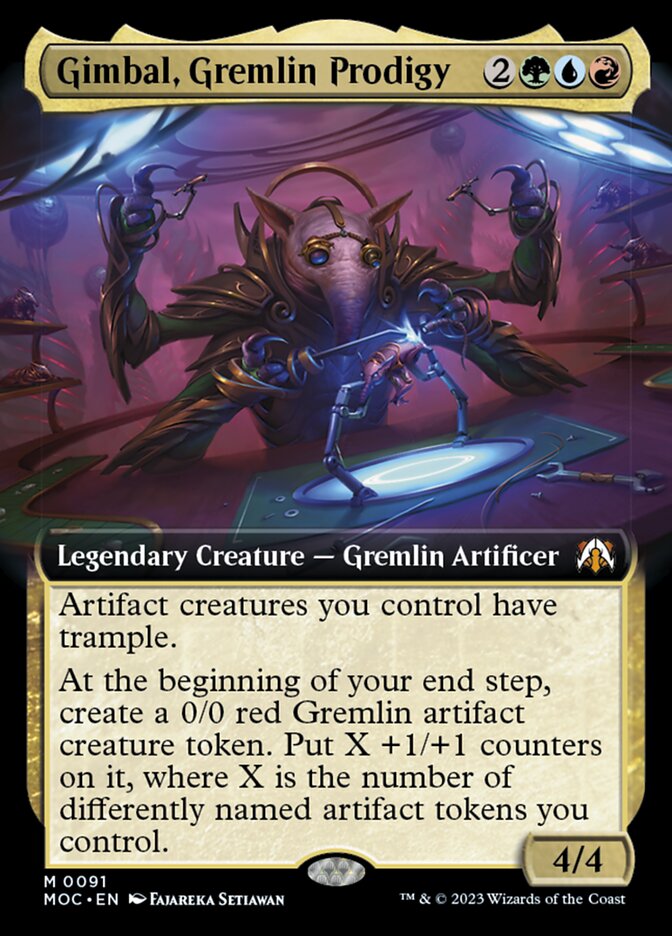 Gimbal, Gremlin Prodigy (Extended Art) [March of the Machine Commander] | North Game Den