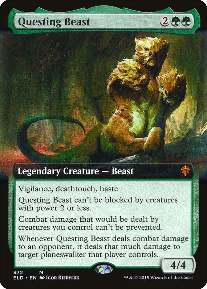 Questing Beast (Extended Art) [Throne of Eldraine] | North Game Den