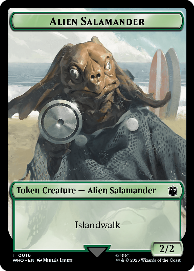 Alien Salamander // Mutant Double-Sided Token [Doctor Who Tokens] | North Game Den