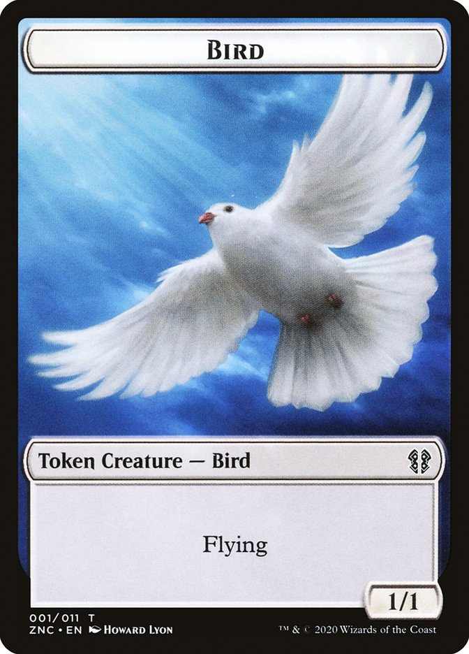 Bird // Kor Ally Double-sided Token [Zendikar Rising Commander Tokens] | North Game Den