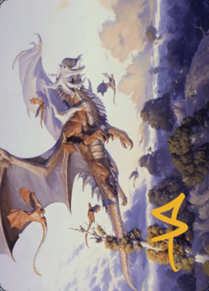 Rith, Liberated Primeval Art Card (Gold-Stamped Signature) [Dominaria United Art Series] | North Game Den