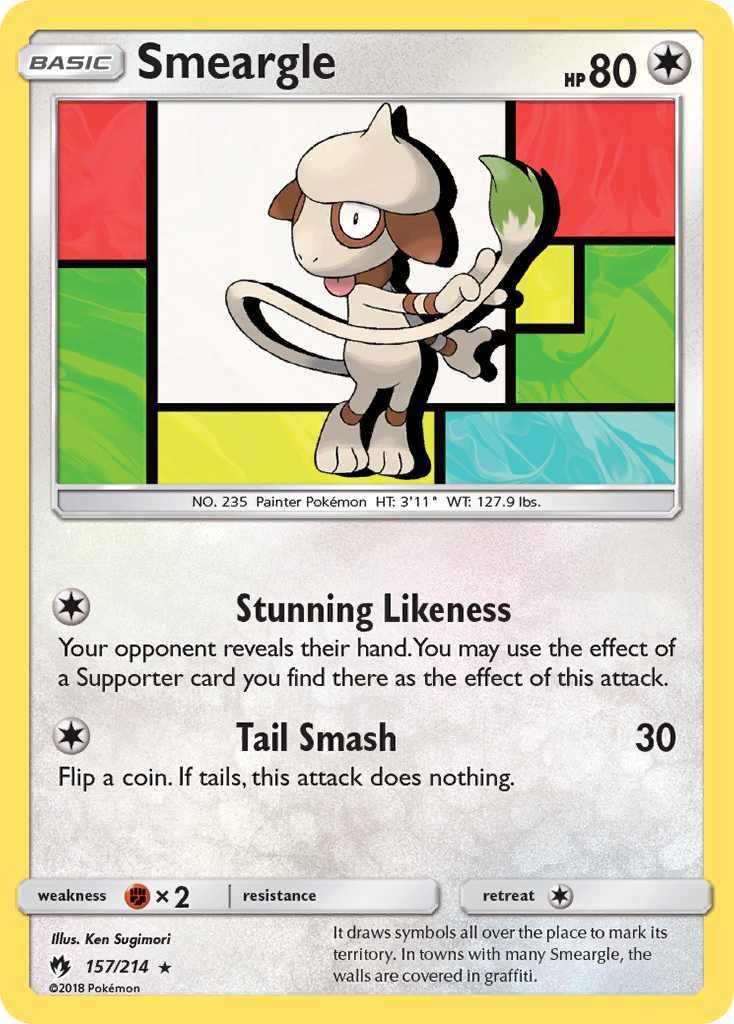 Smeargle (157/214) [Sun & Moon: Lost Thunder] | North Game Den