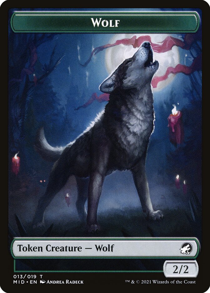 Wolf (013) // Treasure (015) Double-sided Token [Challenger Decks 2022 Tokens] | North Game Den
