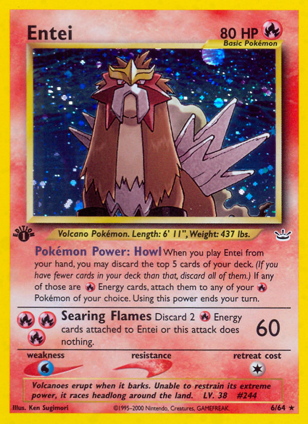 Entei (6/64) [Neo Revelation 1st Edition] | North Game Den