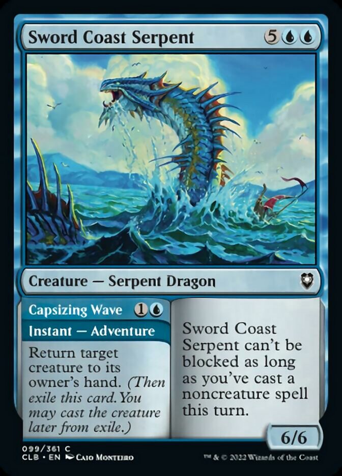 Sword Coast Serpent // Capsizing Wave [Commander Legends: Battle for Baldur's Gate] | North Game Den