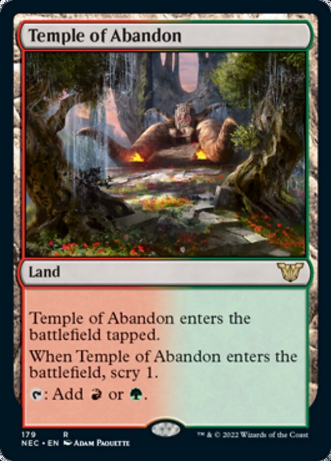 Temple of Abandon [Kamigawa: Neon Dynasty Commander] | North Game Den