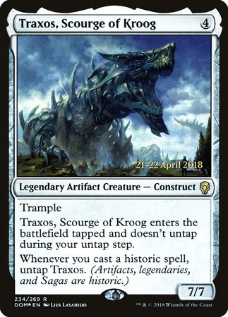 Traxos, Scourge of Kroog [Dominaria Promos] | North Game Den