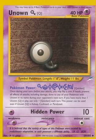 Unown [Q] (59/105) [Neo Destiny Unlimited] | North Game Den