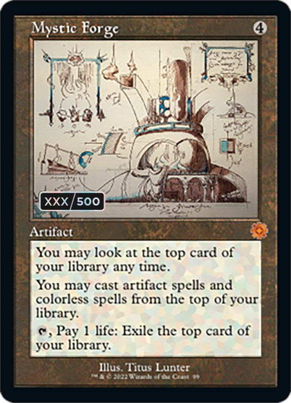 Mystic Forge (Retro Schematic) (Serial Numbered) [The Brothers' War Retro Artifacts] | North Game Den