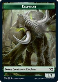 Elephant // Golem Double-sided Token [Double Masters Tokens] | North Game Den