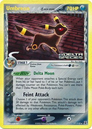 Umbreon (17/113) (Delta Species) (Stamped) [EX: Delta Species] | North Game Den