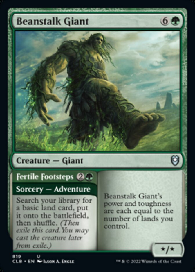 Beanstalk Giant // Fertile Footsteps [Commander Legends: Battle for Baldur's Gate] | North Game Den