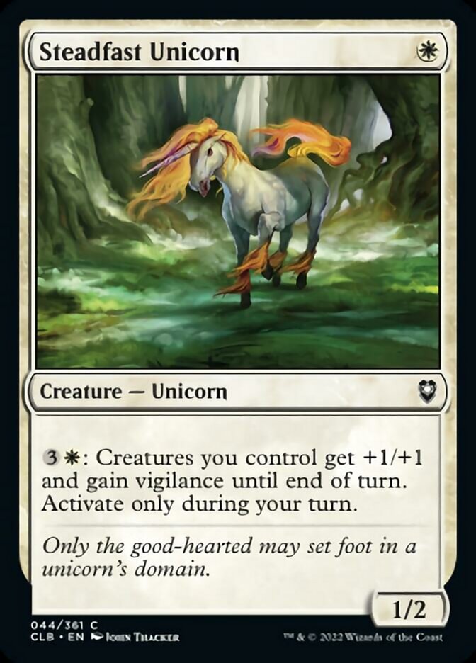 Steadfast Unicorn [Commander Legends: Battle for Baldur's Gate] | North Game Den