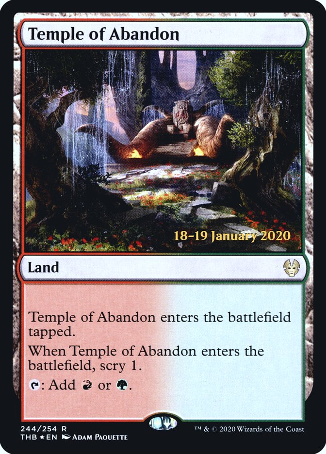 Temple of Abandon [Theros Beyond Death Prerelease Promos] | North Game Den