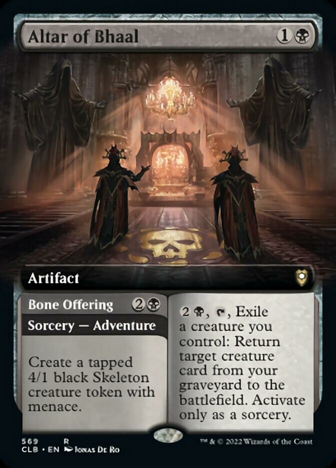 Altar of Bhaal // Bone Offering (Extended Art) [Commander Legends: Battle for Baldur's Gate] | North Game Den