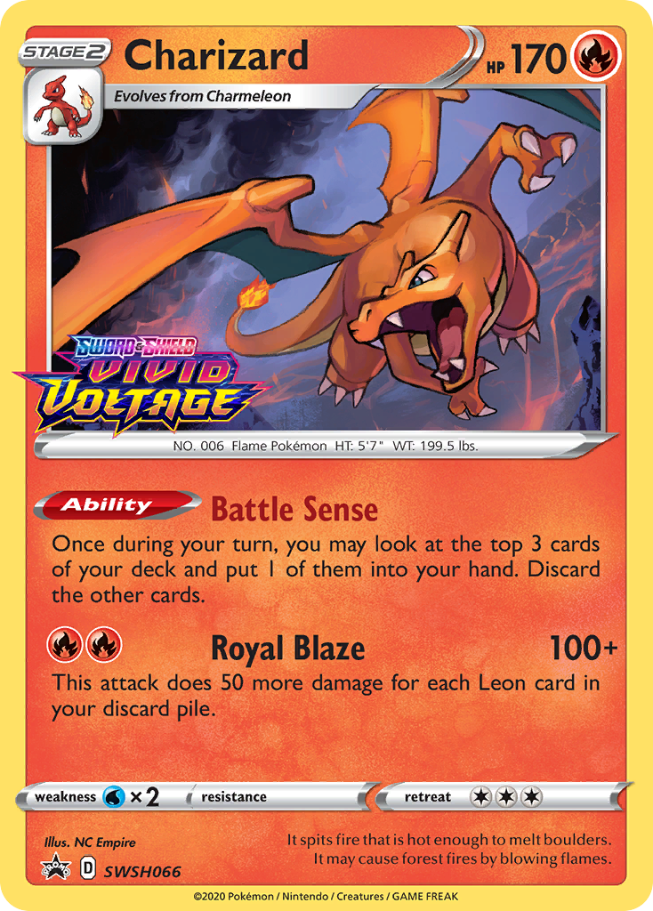 Charizard (SWSH066) (Prerelease Promo) [Sword & Shield: Black Star Promos] | North Game Den
