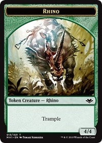 Rhino (013) // Spirit (016) Double-sided Token [Modern Horizons Tokens] | North Game Den
