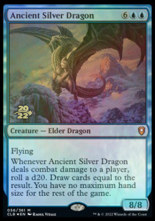 Ancient Silver Dragon [Commander Legends: Battle for Baldur's Gate Prerelease Promos] | North Game Den