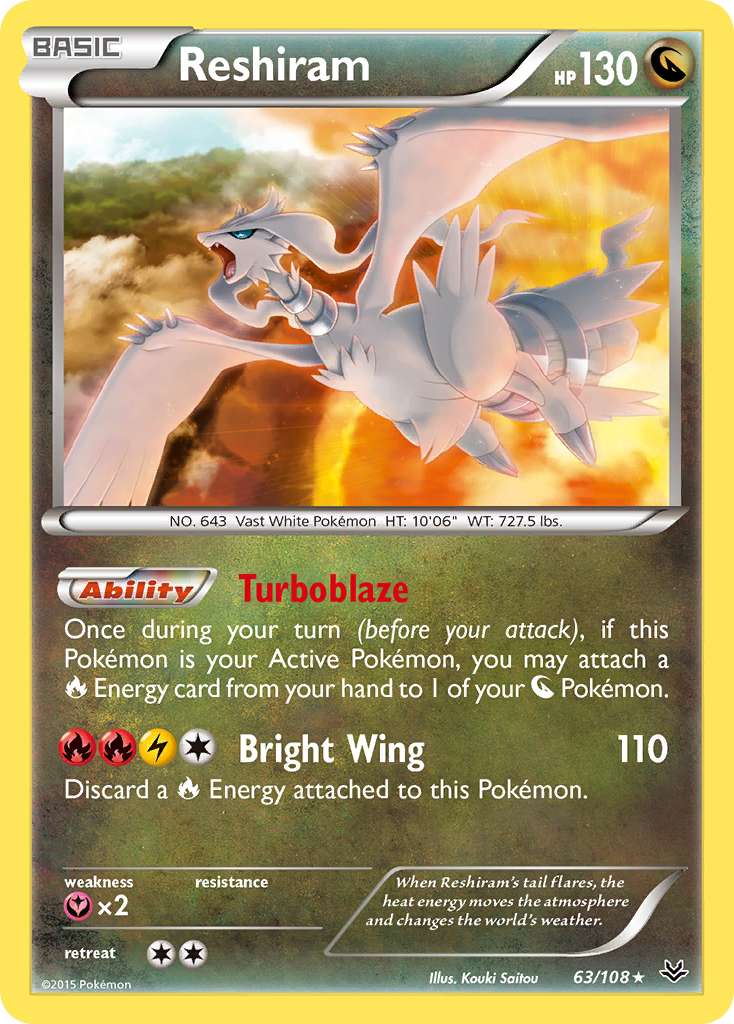 Reshiram (63/108) [XY: Roaring Skies] | North Game Den