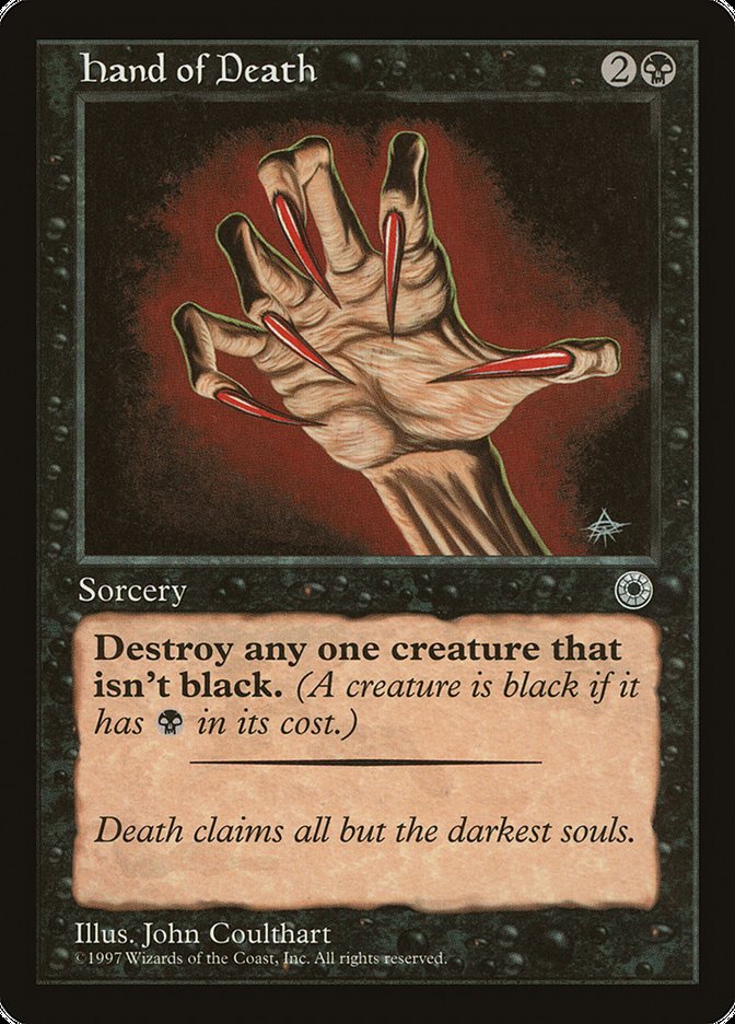 Hand of Death (With Creature Color Explanation) [Portal] | North Game Den