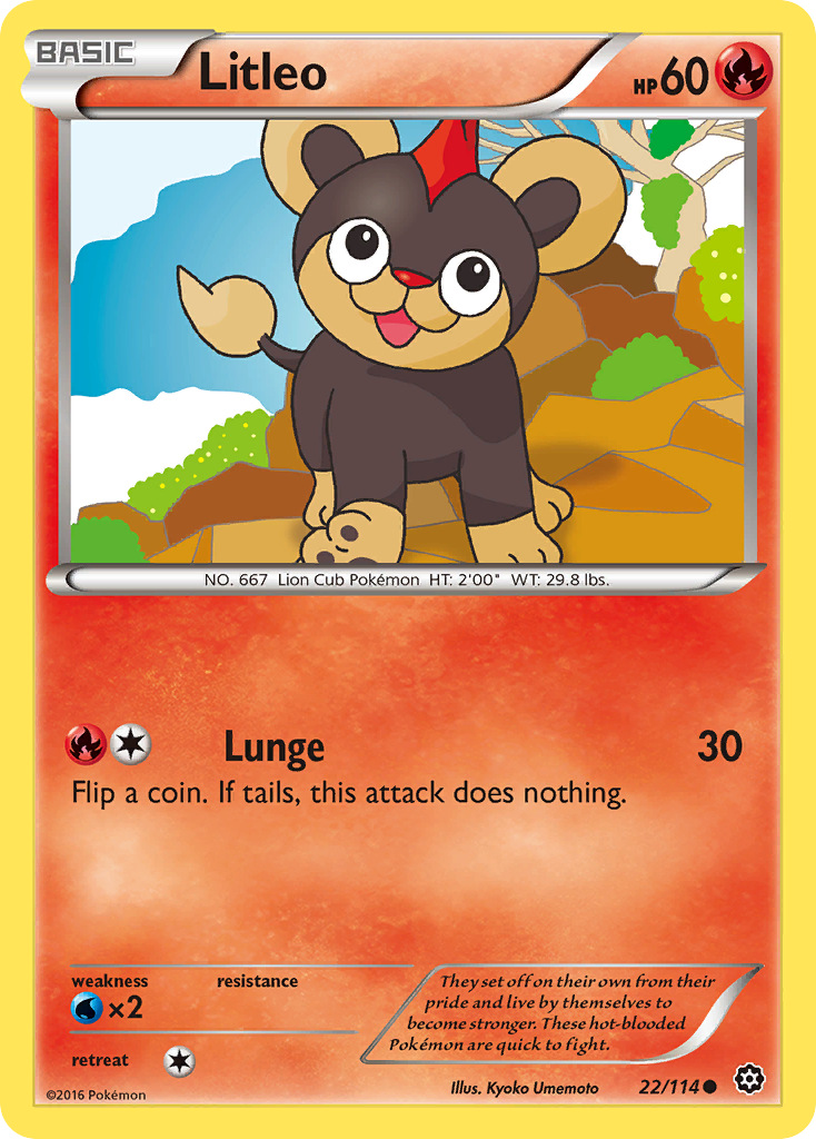 Litleo (22/114) [XY: Steam Siege] | North Game Den