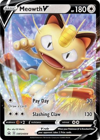 Meowth V (SWSH004) [Sword & Shield: Black Star Promos] | North Game Den
