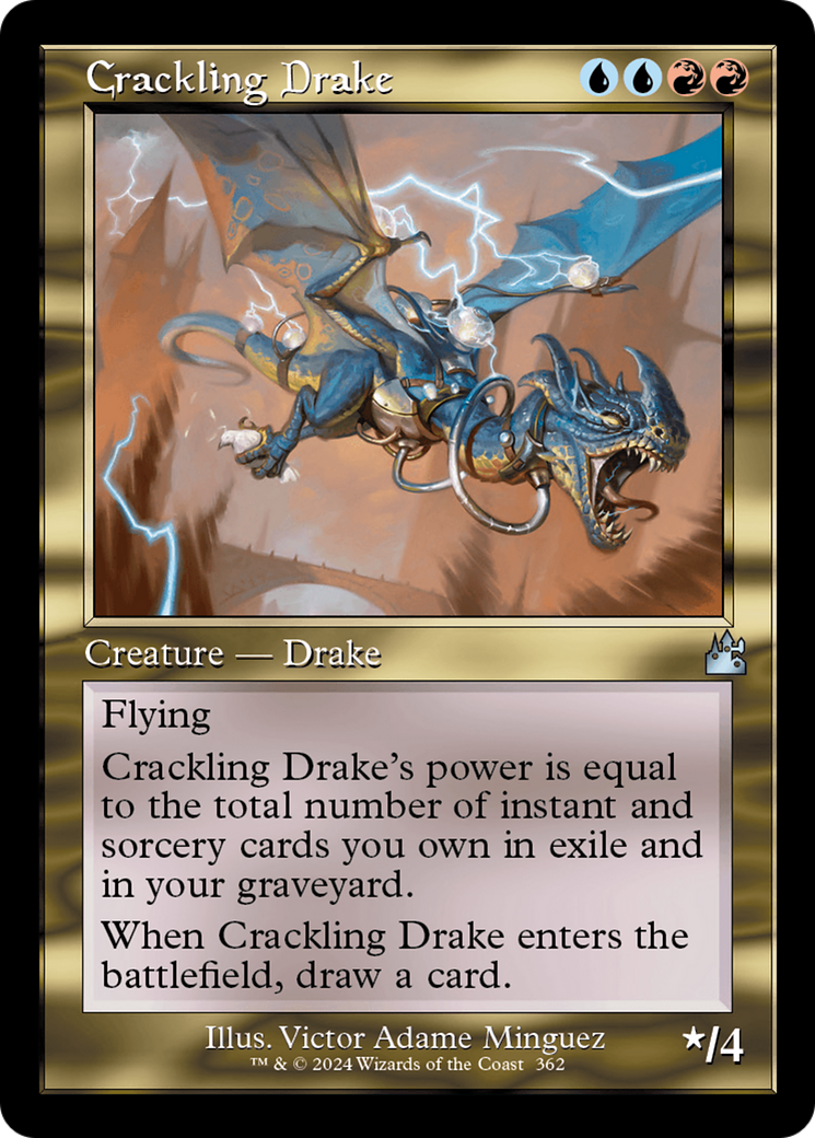 Crackling Drake (Retro Frame) [Ravnica Remastered] | North Game Den