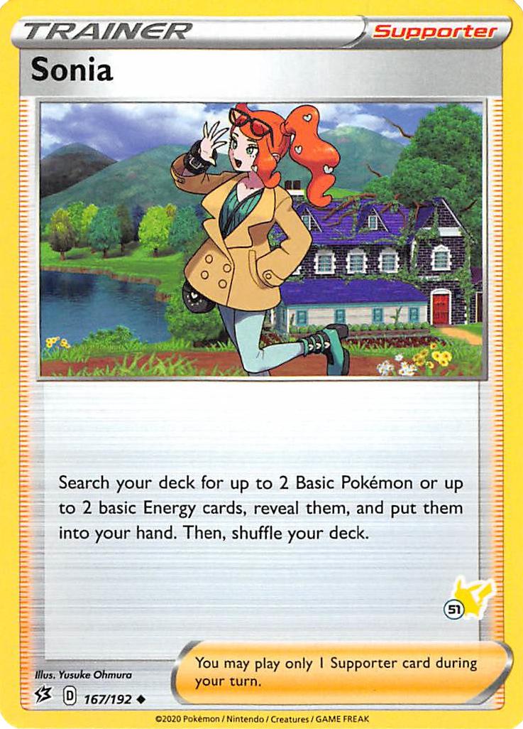 Sonia (167/192) (Pikachu Stamp #51) [Battle Academy 2022] | North Game Den