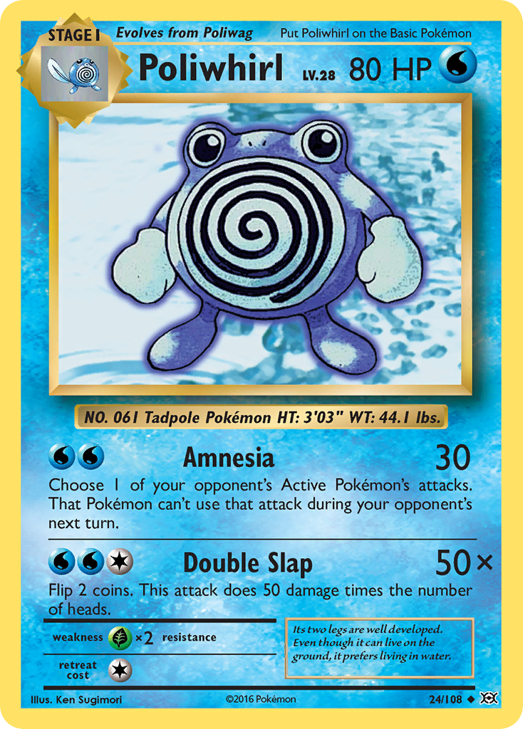 Poliwhirl (24/108) [XY: Evolutions] | North Game Den
